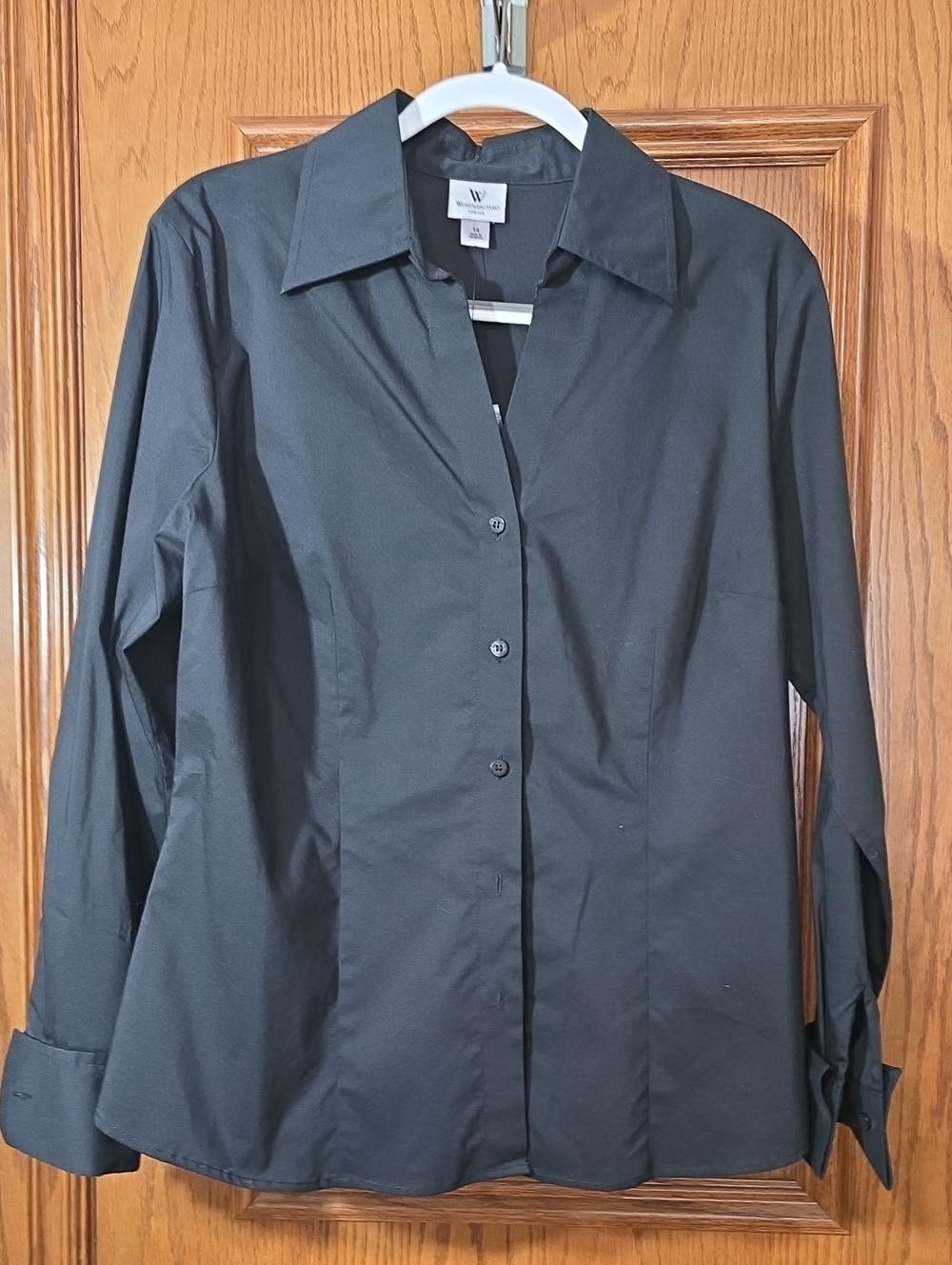 Worthington, Black Button-Front Shirt